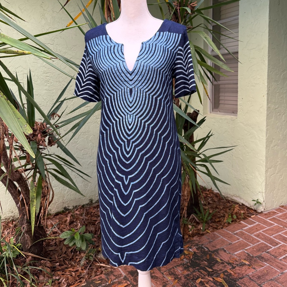 Marc Jacobs Navy and Turquoise Dress